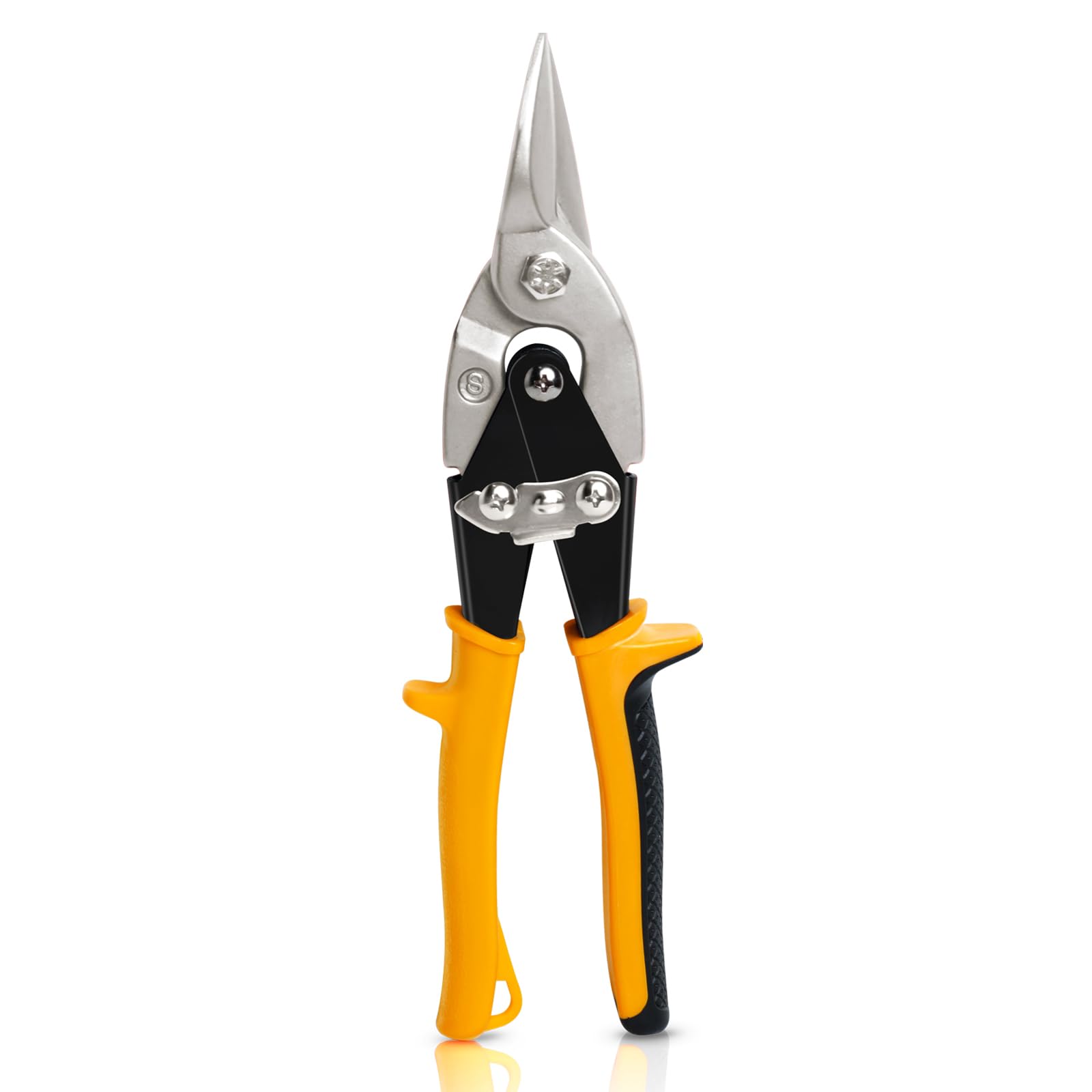 Photo 1 of 10 Inch Aviation Tin Snips, Heavy Duty Metal Cutter Shears for Cutting Sheet Metal, Straight Cut, Chrome Vanadium Steel