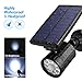 AMIR Solar Spotlight, Upgraded Motion Sensor Lights Outdoor, 800 lumens 8 LED Landscape Lighting with 4 Modes, Waterproof Solar Security Lights for Garage Porch Patio Garden Driveway Pathway (2 Pack)