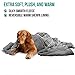 PetAmi Deluxe Dog Blanket for Large Dogs | Sherpa Fleece Pet Throw Blanket for Couch Sofa Bed | Soft Durable Reversible Furniture Protector for Medium Dog Cat Puppy – 80×60 Plaid Light Graythumb 2