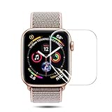 [6 Pack] LK Compatible with Apple Watch Screen Protector 44mm / 42mm (Series 4/3/2/1), LiquidSkin [HD Clear] Anti-Bubble flim with Lifetime Replacement Warranty