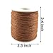 2 Rolls of 1mm 218 Yards Waxed Cotton Cord Thread String for Jewelry Making Beading Crafting CSPRING