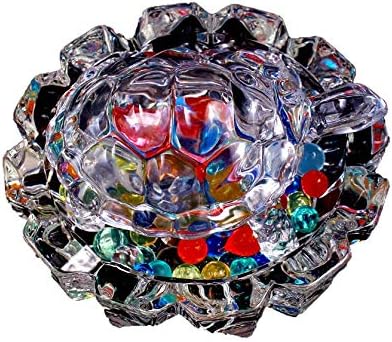 Supermall Imported tortoise house Glass Crystal Big Tortoise in Plate 5x5 inch Fang Shui Vastu Set-PM03