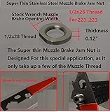 FieldSport 223 Stainless Steel Muzzle Brake Lock Nut 1/2x28 Thread, Designed Repeated Use by Armorer's Wrench
