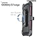 Galaxy S7 Edge Case, COVRWARE [Iron Tank] w/ [Full-Coverage Screen Protector] Heavy Duty Full-Body Rugged Holster Armor [Brushed Metal Texture] Case [Belt Clip][Kickstand], Pink