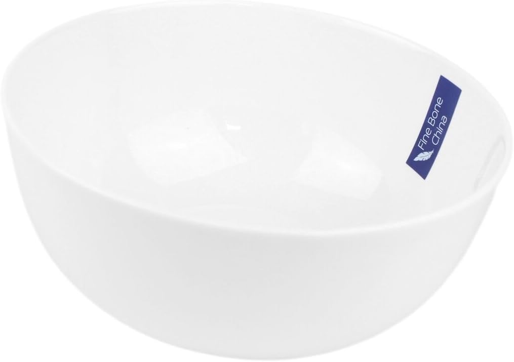 WINCANG 7" Fine Bone China Cereal/Soup Bowl Set - 3 Packs,White