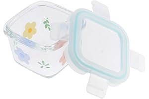 BESPORTBLE 130ml Mini round Or Square Sealed Glass Snack Food Container for Home Use, Airtight Jam Jar, Food