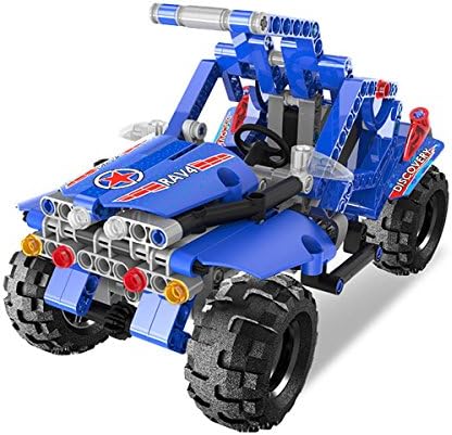 BIOZEA Kids Car Building Sets Construction Block Toy Pullback Racing Pioneer SUV 388pcs for 7-14 Years Kids, Blue