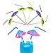 Super Z Outlet Tropical Umbrella Straws Hawaiian Beach Luau Party Decorations for Cocktails & Drinks - Pack of 48