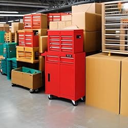 TUFFIOM 5-Drawer Rolling Tool Chest, Tool Storage