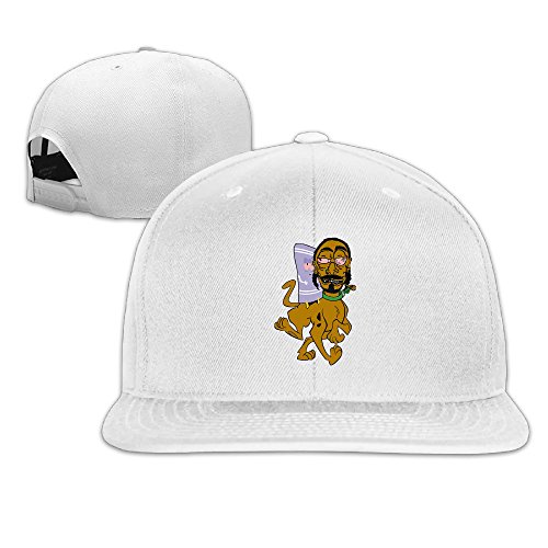 Male/Female Snoop Dogg X Scooby Doo X Towelie Cotton Flat Snapback Baseball Caps Adjustable Mesh Hat Plain Hat White One Size Fits Most