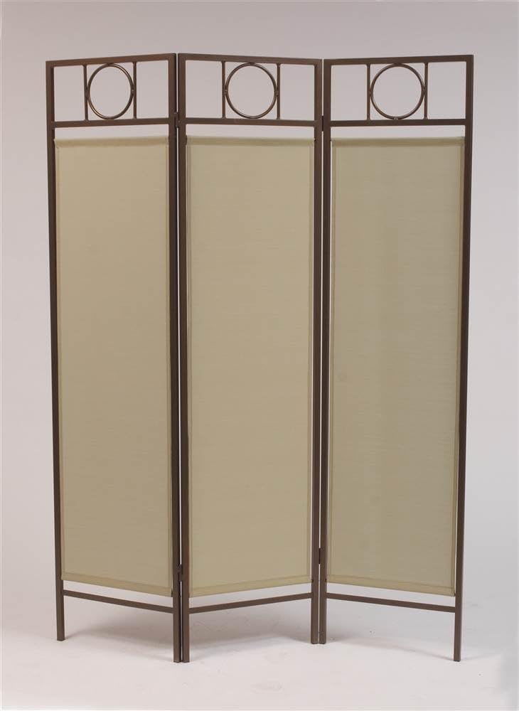 Modern Folding Outdoor Privacy Screen with Bronze Finish Frame (Sage)