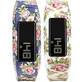 SKYLET Replacement Bands for Garmin Vivofit 2 (No Tracker)(2pcs Rose, Large)