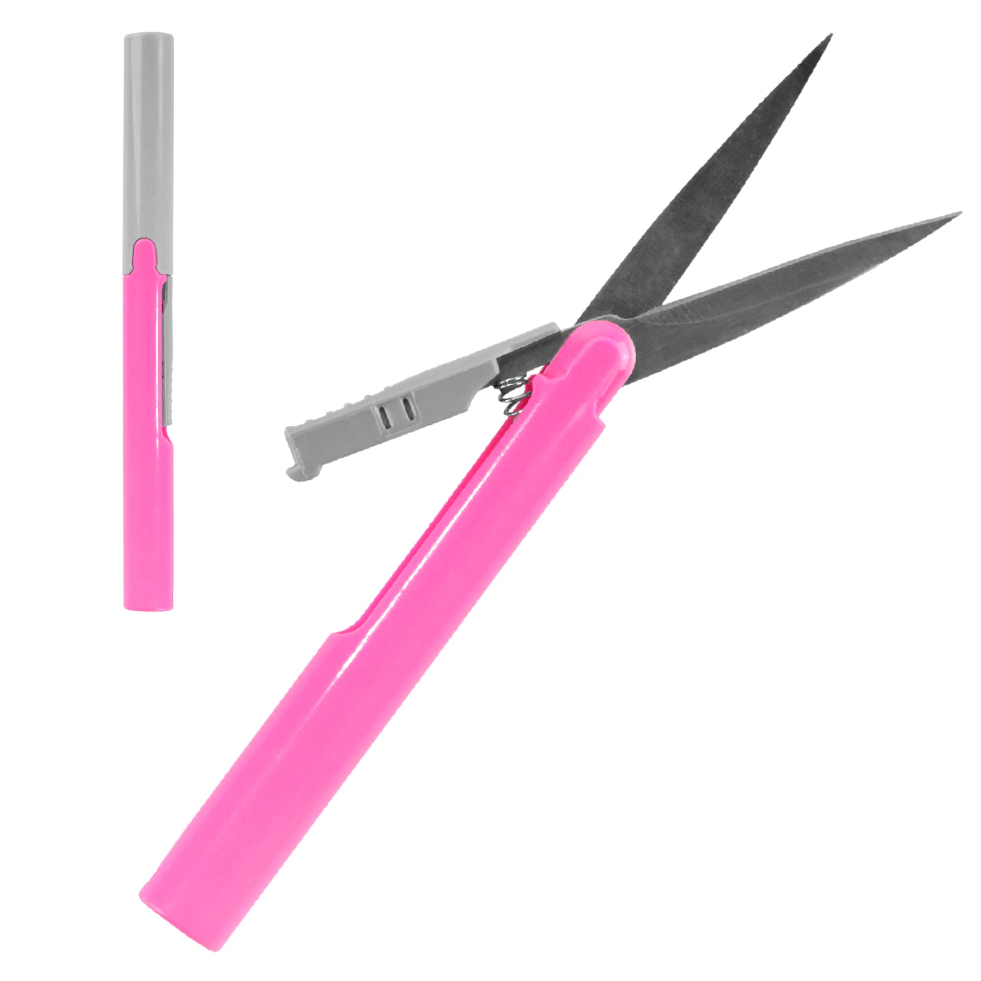 BambooMN Penblade Portable Pen-Style Pocket Seam Ripper Travel Scissors - Pink - 1 Pair