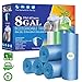 OKKEAI 8 Gallon Kitchen Trash Bags Blue Garbage Bags Strong 30L Trash Can Bags Medium Wastebasket Bin Liners for Home Office, Lawn,Bathroom,60 Count (Fits 7-10 Gallon Bins)