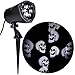 Gemmy Halloween Light Projector, Whirling Skulls LED Spotlight Projection Kaleidoscope Light Show