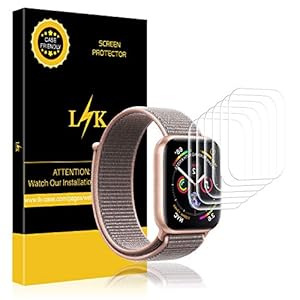 LK [6 Pack] Screen Protector for Apple Watch Series 4 44mm, LiquidSkin...