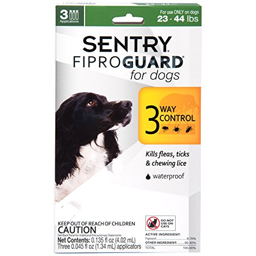 SENTRY Fiproguard for Dogs, Flea and Tick Prevention for Dogs (23-44 Pounds), Includes 3 Month Supply of Topical Flea Treatments - Thumbnail 7