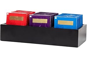 Restaurantware-9.5 x 4.25 x 2 Inch Coffee Condiment Organizer, 1 Rectangle Creamer Organizer - 3 Compartments, Black Bamboo C