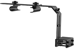 hygger Aquarium Light Riser Fits 957 978 999 918, Universal Fish Tank Light Holder Adjustable Led Aquarium Light Mounting Bracket, Sturdy Aluminum Ultra Wide Base1.7''