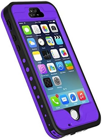 iPhone 5S/SE Case, Waterproof Dirtproof Shockproof Durable Hard Cover Case for Apple iPhone 5S, Fully Supports Finger Print Function for 5S -Purple