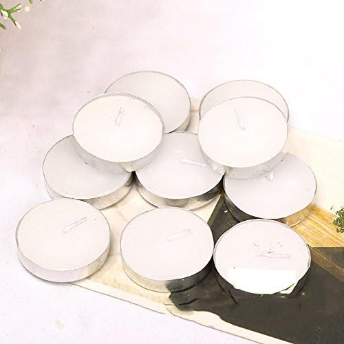 Oi Max 10Pieces Tealight Candles Non-smoking Scented Candles Romantic for Birthday, Party, Wedding,Christmas Decoration (White)