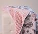 Reversible Unisex Children's Soft Baby Blanket Minky Dot - (Paisley Pink)