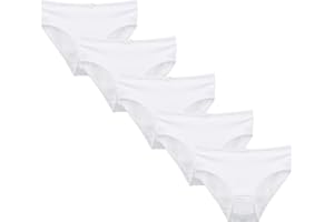 Donella Girls' Soft Cotton Underwear - Kids Bikini Brief Panties for Girls and Toddlers 5-Pack, Age: 2-15