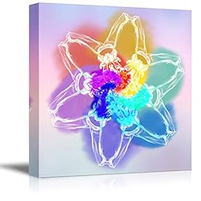 Wall26-Canvas Wall Art-Abstract Color Flower for Bedroom-Giclee Painting Wall Bedroom Living House Decoration Home Art - 12x12 inches