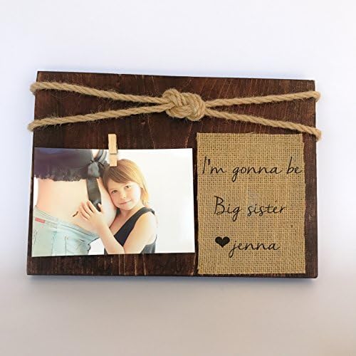 PREGNANCY REVEL FRAME. GIFT FOR BIG SISTER. ULTRASOUND FRAME. BIG SISTER OICTURE FRAME. SONOGRAM PICTURE FRAME