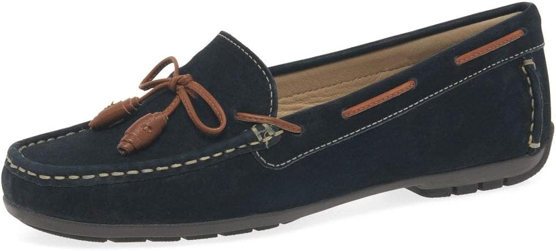 womens navy moccasins