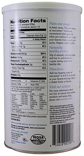 tera's: Organic Whey Protein, Plain, 12 oz