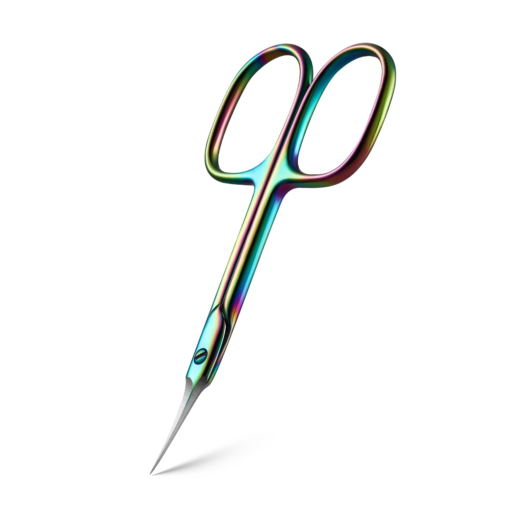 Photo 1 of BEZOX Curved Cuticle Scissors - Precision Manicure Scissor Nail Cuticle Trimmer, Professional Stainless Steel Nail Scissors for Cuticle Care, Cuticle Cutter Small Scissors for Women - Rainbow