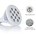 LED Grow Light Bulb, Grow Lights for Indoor Plants Hydroponic Garden Greenhouse Light 12W E27 3 Bands by AEJSLOK