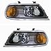 2000-2001-2002-2003-2004 Montero Sport (Built After 3/01/00 Production Date) Headlight Headlamp Halogen Composite (With Chrome Bezel/Trim) Front Head Lamp Light Pair Set Left Driver AND Right Passenger Side (00 01 02 03 04)