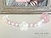 Pacifier Clip Girl, BPA Free Silicone Teether, Set of 2 (Petal Pink/Soft Gray/White)