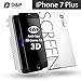 D&P Privacy Screen Protector 3D Curve for iPhone 7 Plus, Anti-Spy Tempered Glass Full Screen Protector Case Friendly, Dry Film Screen Protector Front and Back Anti-Glare Anti-Scratch [Black]