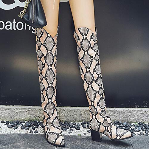 Botas Martin Mujer Invierno Zapatos De TacóN Alto con Estampado De Serpiente OHQ Botas Retro De Caballero Botines sobre… Botas Martin Mujer Invierno Zapatos De TacóN Alto con Estampado De Serpiente OHQ Botas Retro De Caballero Botines sobre… - Imagen 5