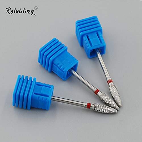Rolabling Professional Bullet Alloy Nail Drill Bit for Electric Manicure Drill Machine Accessory Tools,1 pcs