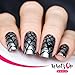 Whats Up Nails - Spider Web Vinyl Stencils for Halloween Nail Art Design (1 Sheet, 12 Stencils)
