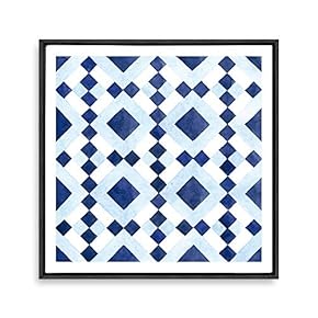Framed Canvas Wall Art Geometric Figure Canvas Prints Home Artwork Decoration for Living Room,Bedroom - 16x16 inches