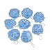 Eagrye Mesh Pouf Shower Bath Sponge, Blue, 8 Counts, F