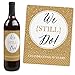 Big Dot of Happiness We Still Do - 50th Wedding Anniversary Decorations for Women and Men - Wine Bottle Label Stickers - Set of 4