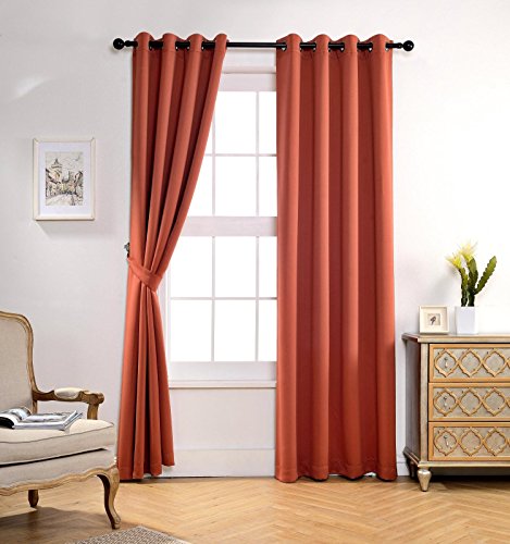 MIUCO Room Darkening Thermal Insulated Grommet Window Blackout Curtains