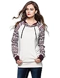 Arlyn Perez Womens Fall Winter Long Sleeve Floral Print Pullover Hoodie Sweatshirt