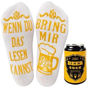 Tuopuda Bier-Socken Lustige Socken Damen Herren Socken WENN DU DAS LESEN KANNST BRING MIR BEER Wintersocken Socken…