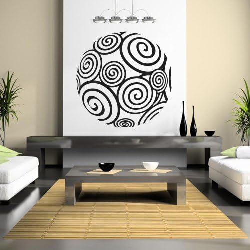Fit You Wall Decor Vinyl Sticker Room Decal Circle Lap Symbol Round Disc Wheel Ring Sphere Ball Balloon Globe Spiral Helix Scroll Curl Loop (S99)