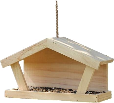 Amazon Co Jp 野鳥の餌台 自由で永続的な簡単なクリーニングの結め換え品の鳥の送り装置を掛ける屋外のための装飾の鳥 のテーブル従来の木製の耐候性の鳥の送り装置の家の設計 色 黄 サイズ Free Size ホーム キッチン