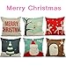 HOSL PSD21 Merry Christmas Cotton Linen Square Decorative Throw Pillow Case Cushion Cover (Set of 6)