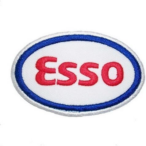 Esso Embroidered Iron on Patch ,Sew On Car Logo Clothes Clothing Motorcycle