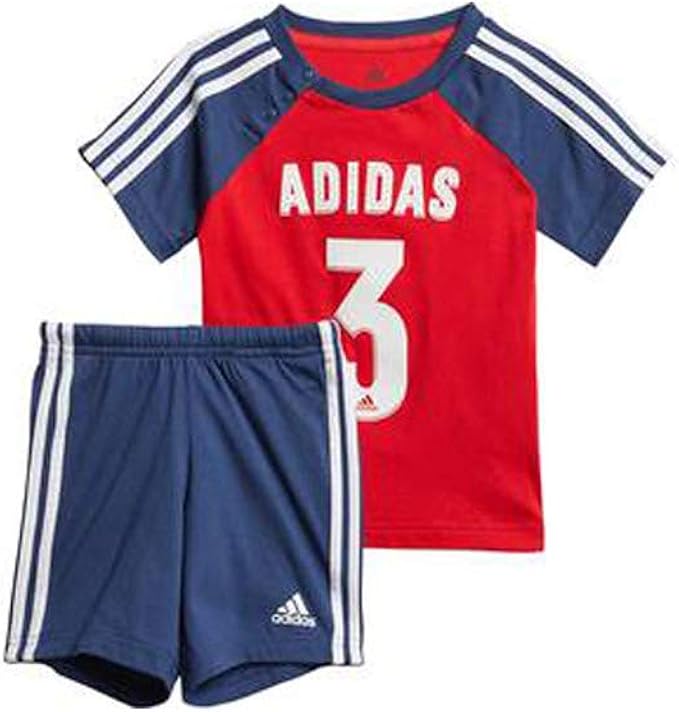 Amazon Co Jp アディダス Adidas ベビー サマー Numbertシャツ ハーフパンツセット Guo75 Fm6398 Vレッド Tインディゴ 70 服 ファッション小物